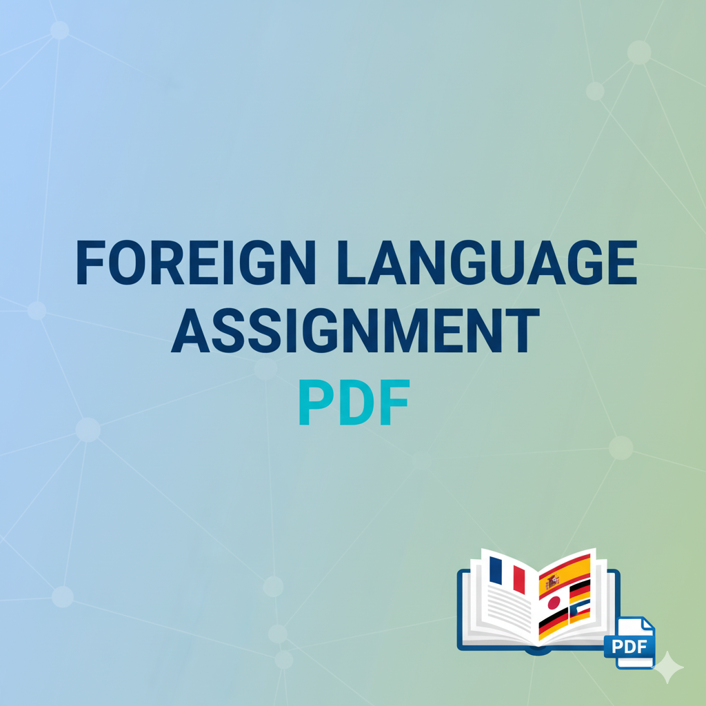 Foreign Language Assignment Pdf